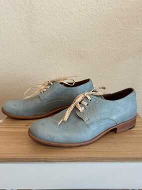 Esquivel Light Blue Vanas Oxfords Size 10
